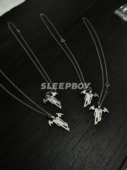 UNDERCOVER AW02 ’Vampire’ Pendant Necklace - 925 Silver Demon Talisman