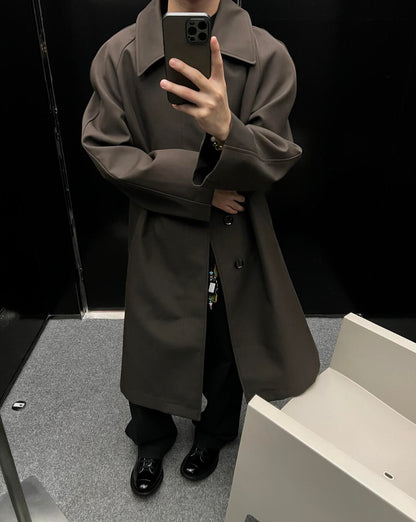 24FW Lemaire Wool Blend Coat – Heavyweight Raglan Long Trench