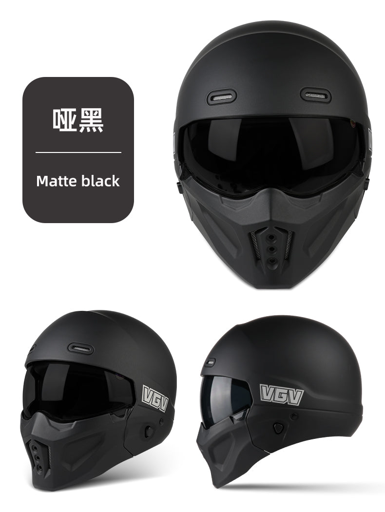 Shadow Scorpion -Motorcycle Full Face Helmet Harley Cruiser Bike Class A 3C DOT - Matt Black / Message for style after