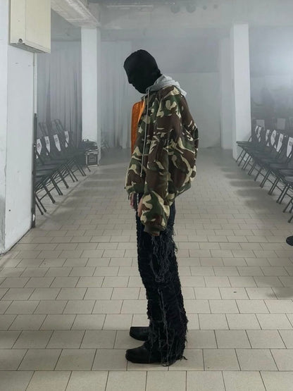 Vetements Reversible Dual-Sided Camouflage Hooded Bomber Jacket
