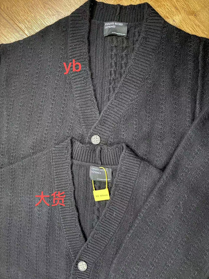 ERD AW24 ’Depressed Heir’ Destroyed Cardigan - Asymmetric Button Front Irregular Fasteners