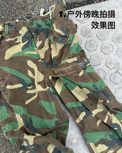 Vintage M65 Remake Camo Work Pants - Baggy Wide-Leg Trousers Playboi Carti