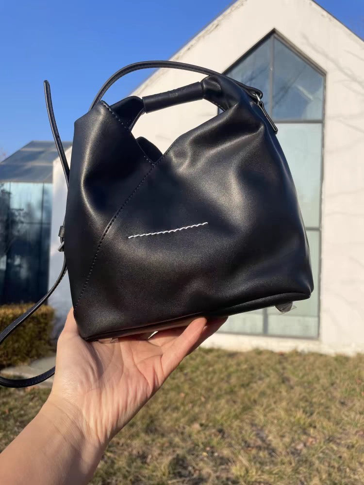 MM6 Triangle Tote Bag Margiela Maison Shoulder Bag - Premium Cowhide Handbag - Mini Tote