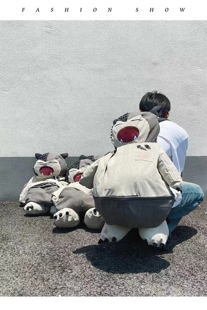 Snorlax Graphic Canvas Tote Bag - Anime Streetwear - SNORLAX