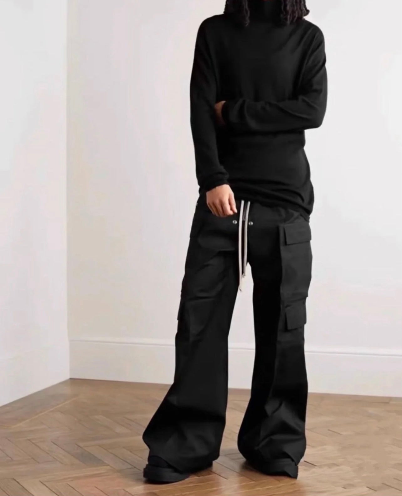 Jarvis Trousers Rick Owens acbt Woodcut Wide-leg Work Pants Flared Trousers - Size S 46 M 48 L 50