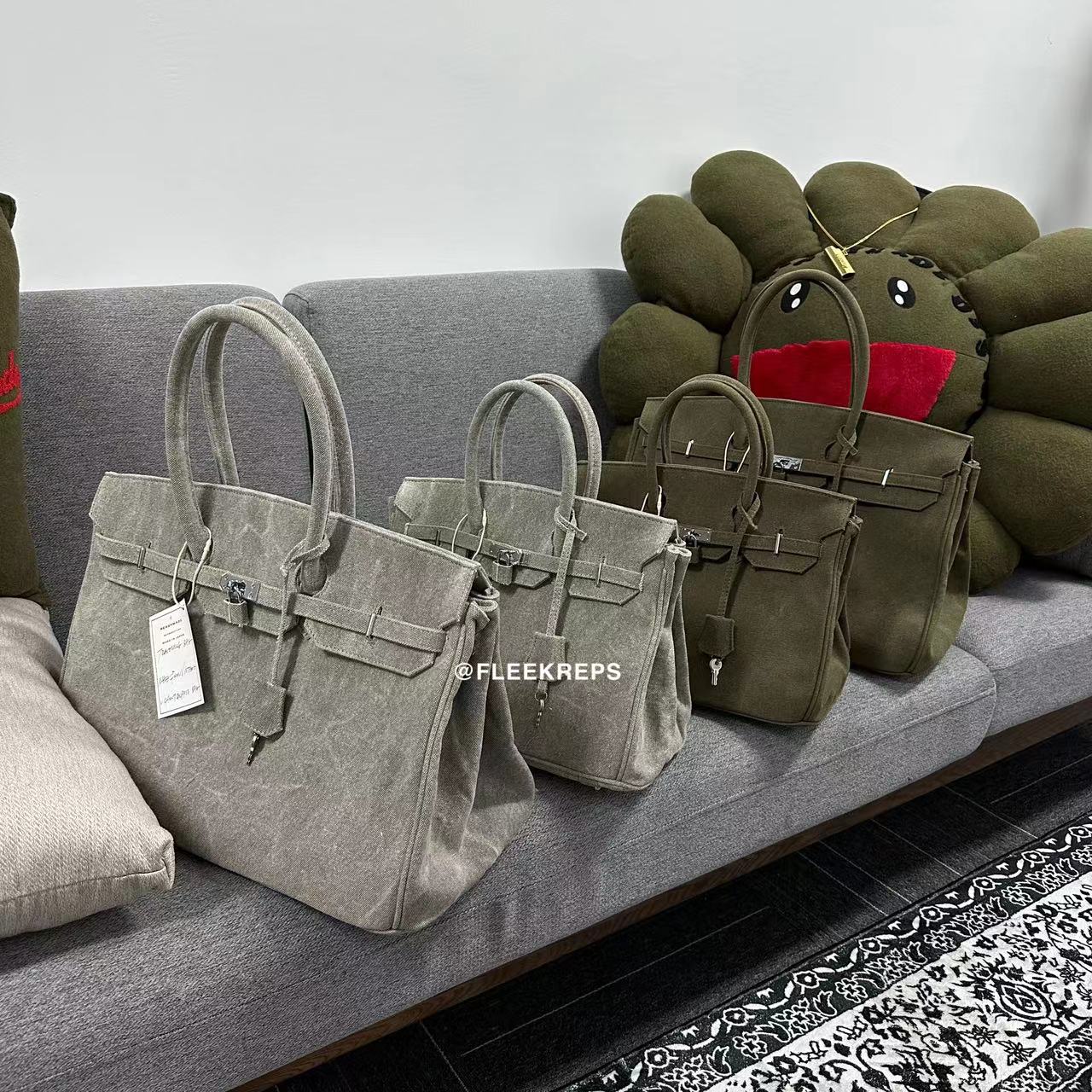 Remake Readymade Yuta Hosokawa Washed Canvas Birkin Bag - Large & Small Sizes