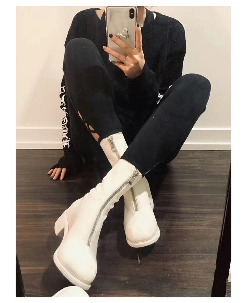 Guidi PL2 Handcrafted Style Front Zip Boots - Artisanal Black Leather