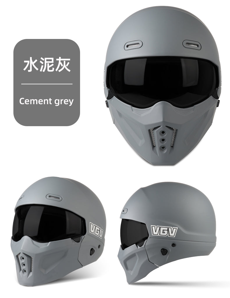 Shadow Scorpion -Motorcycle Full Face Helmet Harley Cruiser Bike Class A 3C DOT - Grey / Message for style after