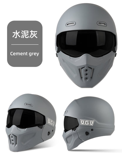 Shadow Scorpion -Motorcycle Full Face Helmet Harley Cruiser Bike Class A 3C DOT - Grey / Message for style after