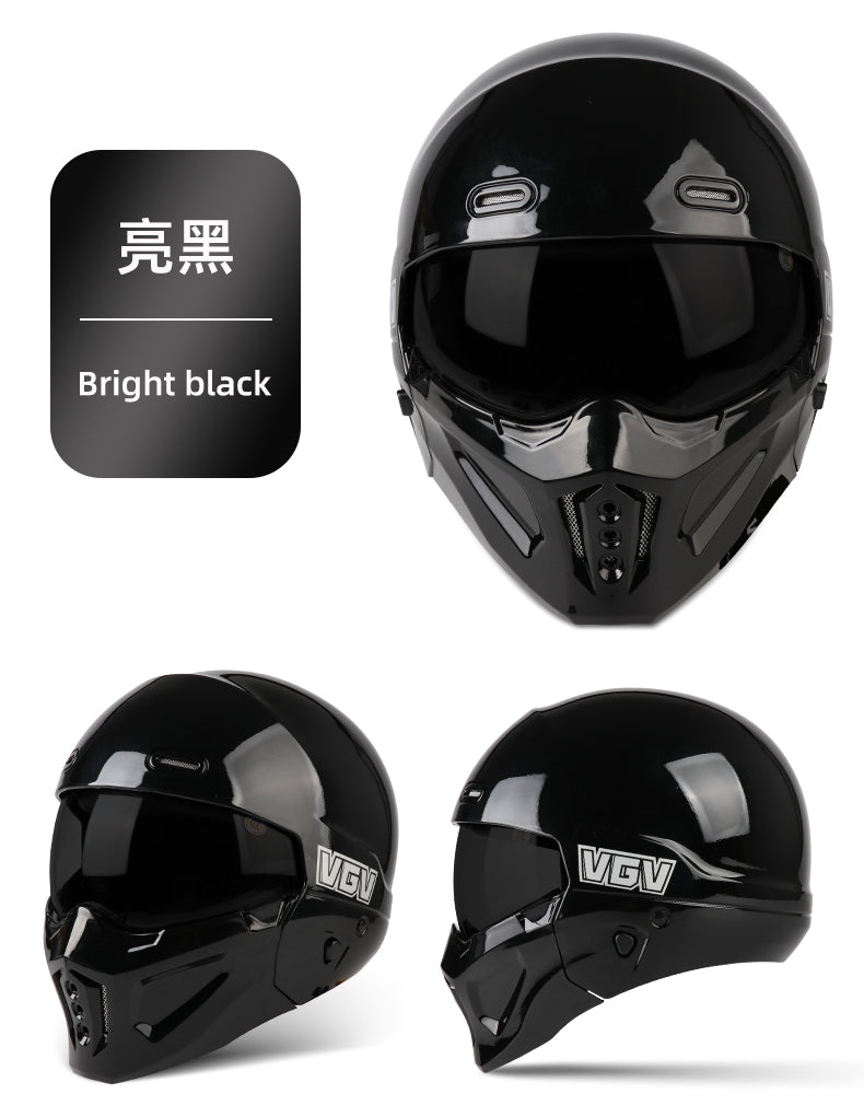 Shadow Scorpion -Motorcycle Full Face Helmet Harley Cruiser Bike Class A 3C DOT - Black / Message for style after