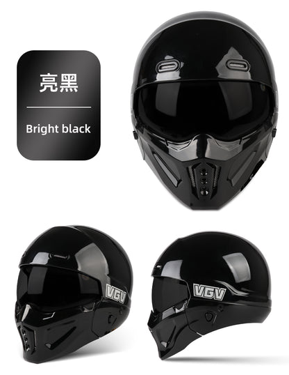 Shadow Scorpion -Motorcycle Full Face Helmet Harley Cruiser Bike Class A 3C DOT - Black / Message for style after