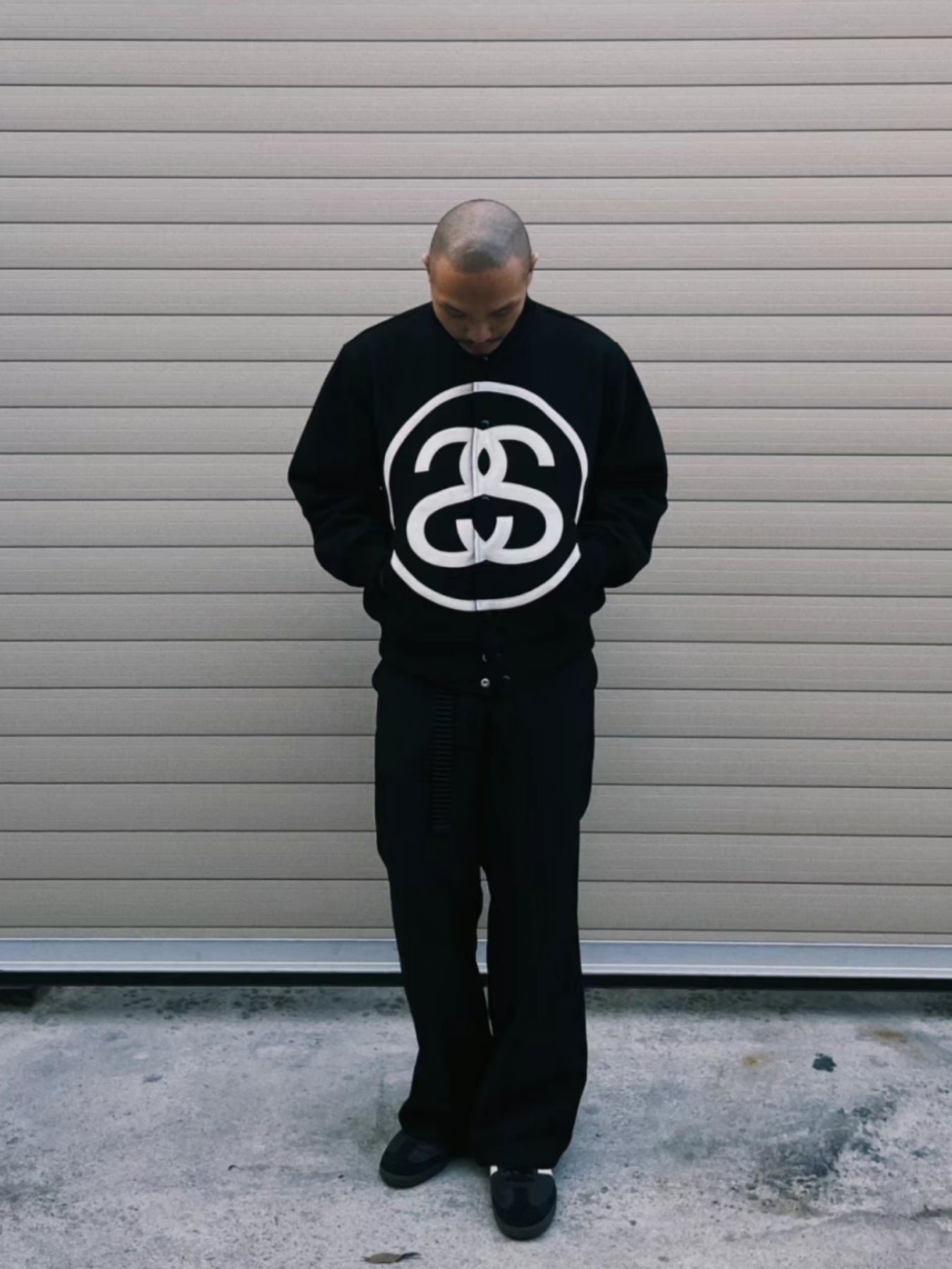 i795 Double-S Stussy Wool Varsity Jacket – Heavyweight Loose Baseball