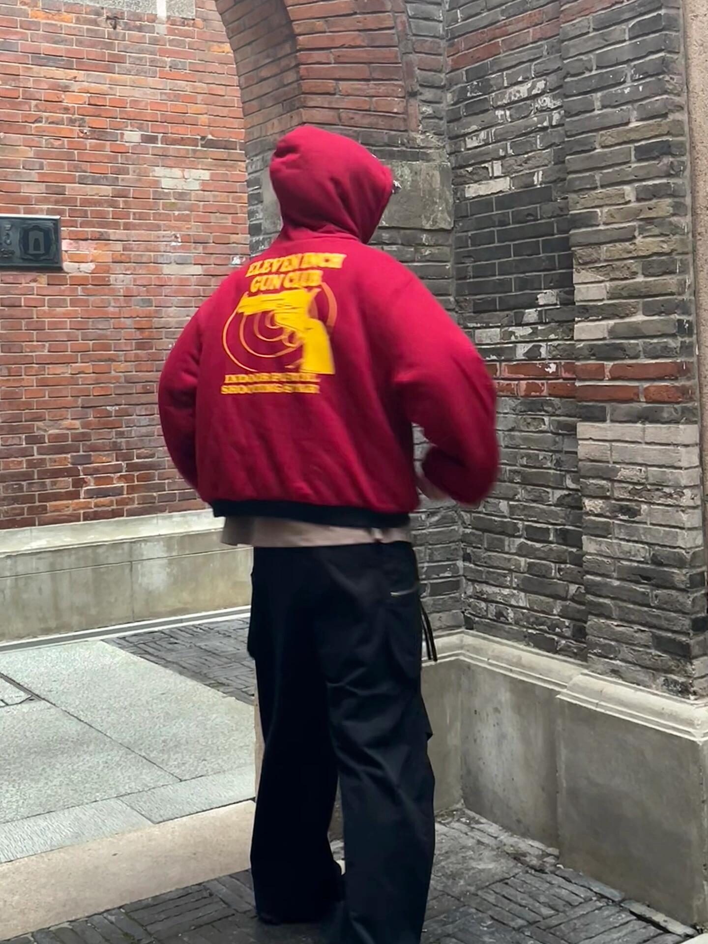 VET 17AW Archive-Grade Reversible Bomber – Dual-Sided Heavyweight Cotton Hoodie