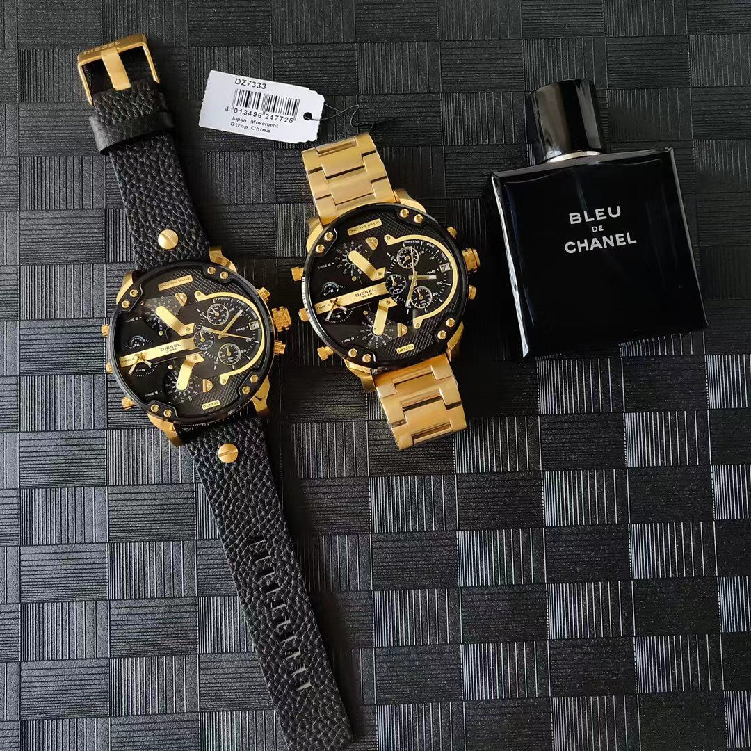 Diesel DZ7395 Chameleon Large Dial Quartz Chronograph Watch Polarized Men Watch - Order with colors