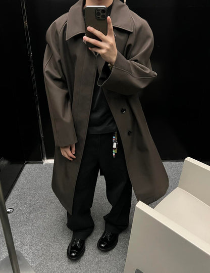 24FW Lemaire Wool Blend Coat – Heavyweight Raglan Long Trench