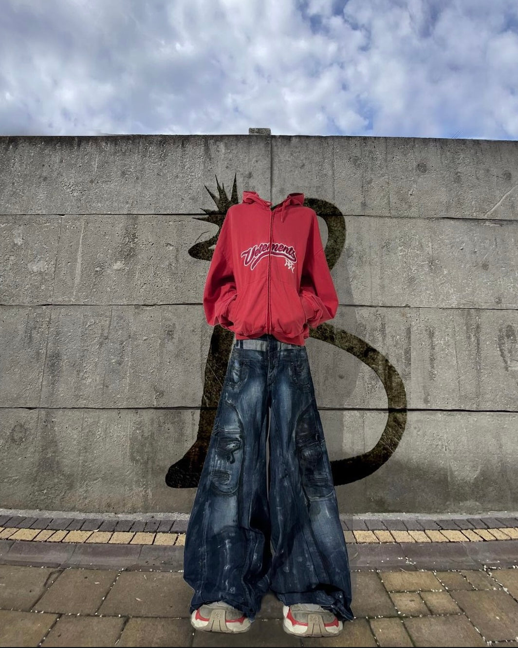 Vetements ’Bro’ Cropped Zip-Up Hoodie - Archive Oversized Sweatshirt