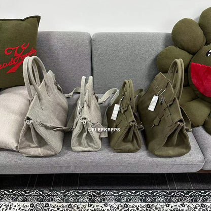 Remake Readymade Yuta Hosokawa Washed Canvas Birkin Bag - Large & Small Sizes