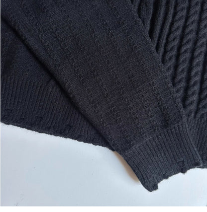ERD ’Depressed Heir’ Cardigan - Cashmere-Cotton Blend Cropped Knit Silver Buttons