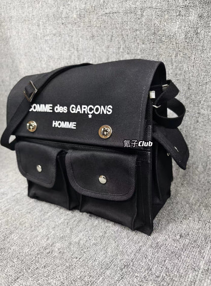 CDG-Vibe Commuter Messenger Bag - Vintage Large-Capacity Crossbody Tote - Black