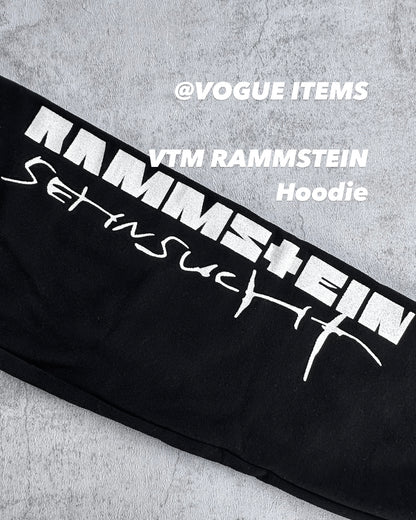German Rammstein Vetement VTM Black Dark Punk Oversized Hoodie Jacket