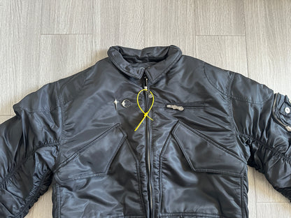Donclickin Thug Club Star&Moon Studded Bomber – Short-Cut Cotton Flight Jacket
