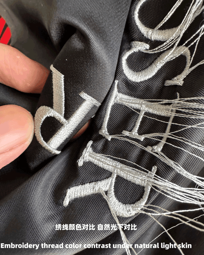 Hood By Air Fringe Bomber – HBA Embroidered Slogan Jacket
