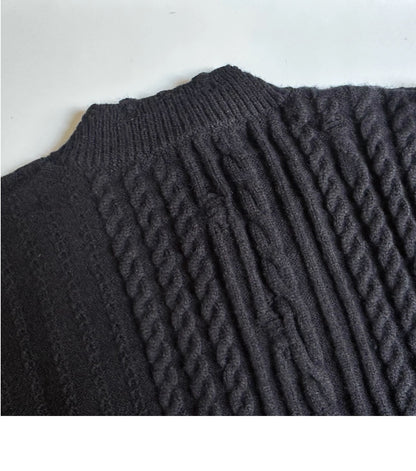 ERD ’Depressed Heir’ Cardigan - Cashmere-Cotton Blend Cropped Knit Silver Buttons