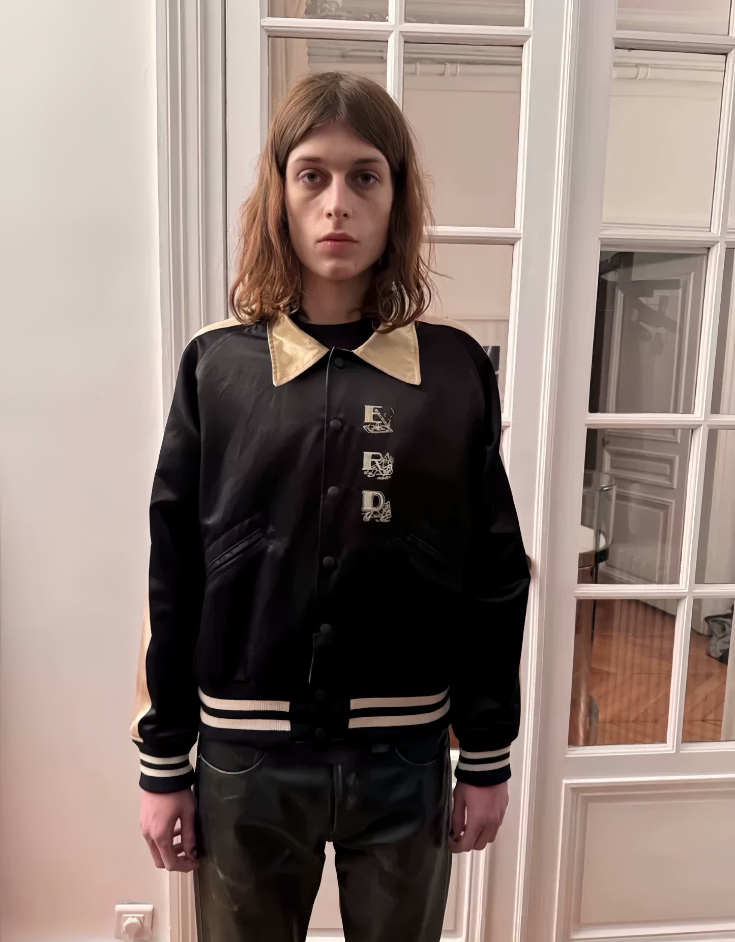 ERD AW24 ’Opium Den’ Varsity Jacket - Silk Court Embroidery Baseball Coat