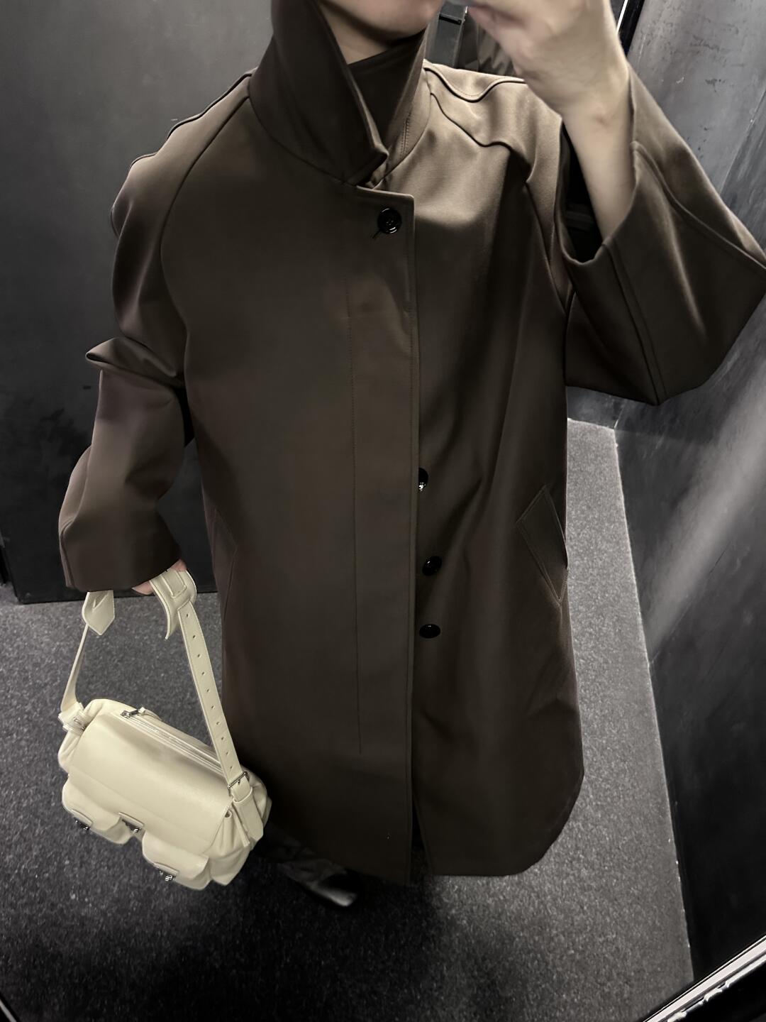 24FW Lemaire Wool Blend Coat – Heavyweight Raglan Long Trench