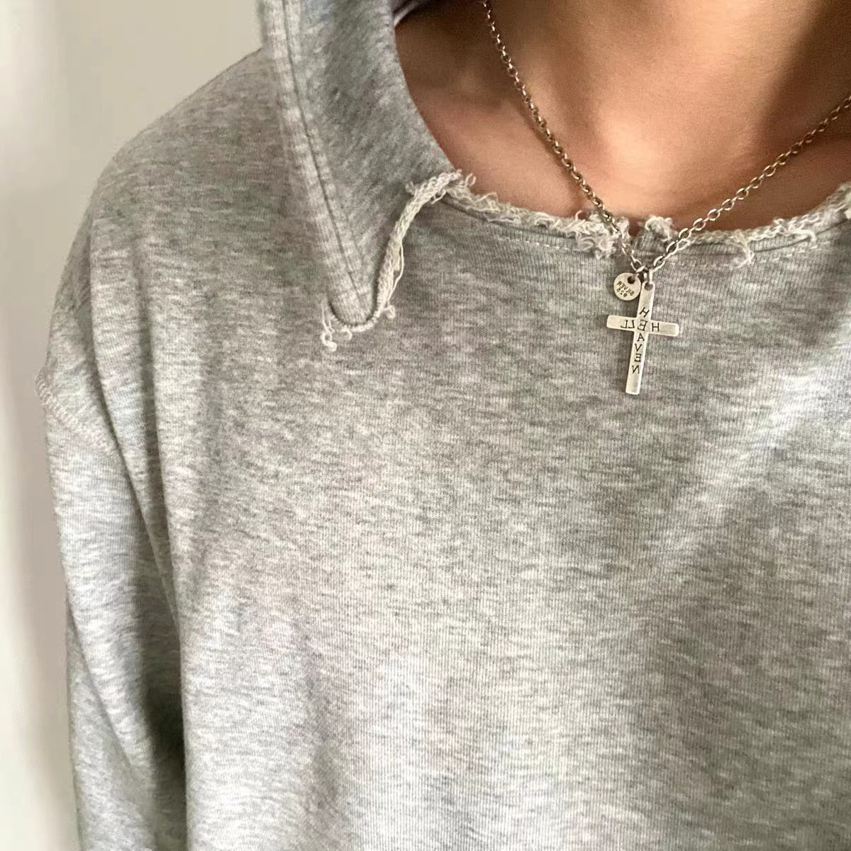 UNDERCOVER AW02 ’Witch’ Heaven/Hell Cross Pendant - 925 Silver ARCHIVE Necklace
