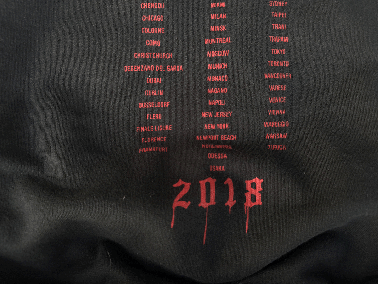 VTM 2018 “Blood Drip” Heavy Metal Tour Hoodie Heavyweight Oversized Opium Carti