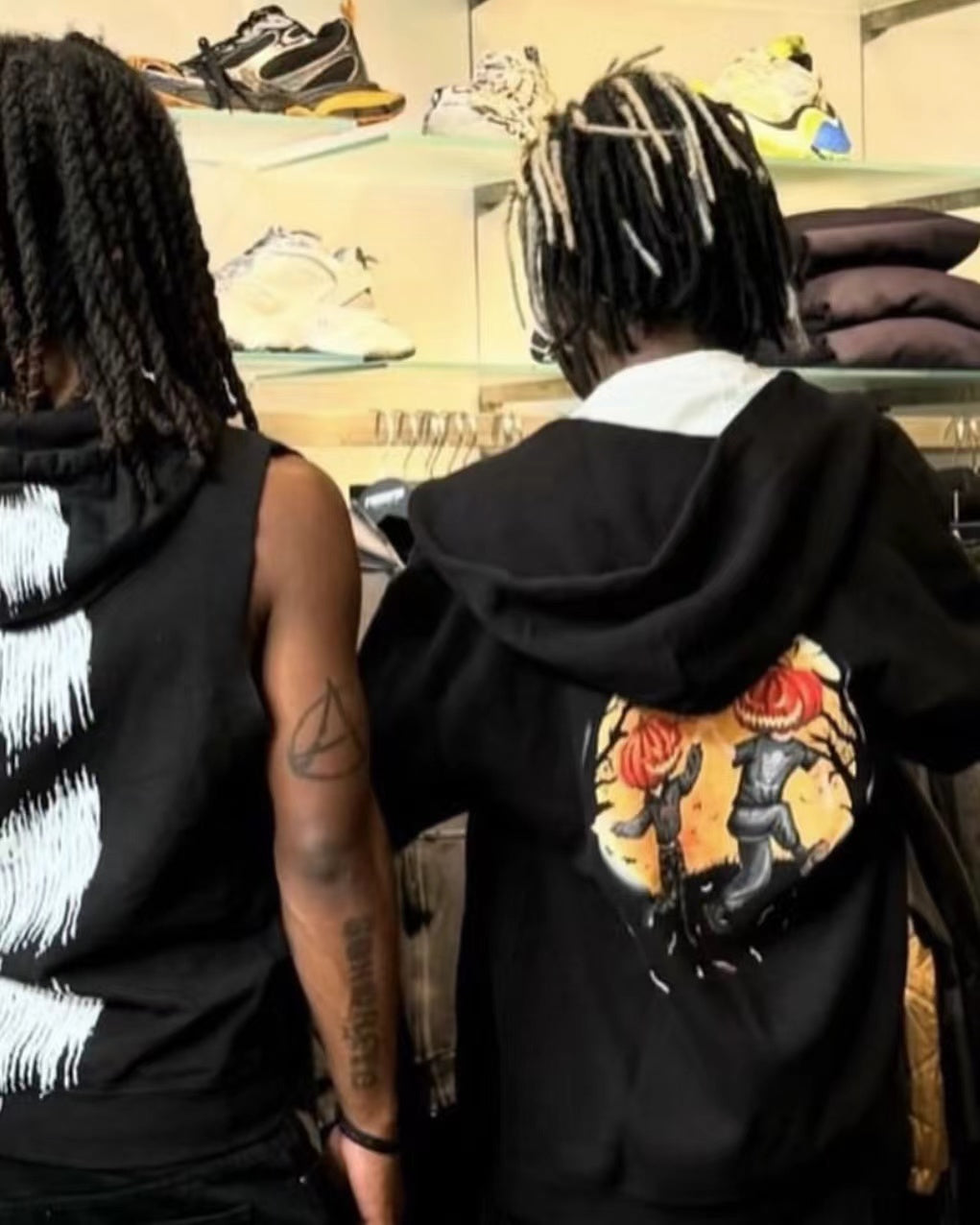 Vetements AW20 ’Hocus Pocus’ Pumpkin Print Zip Hoodie - Opium Pullover