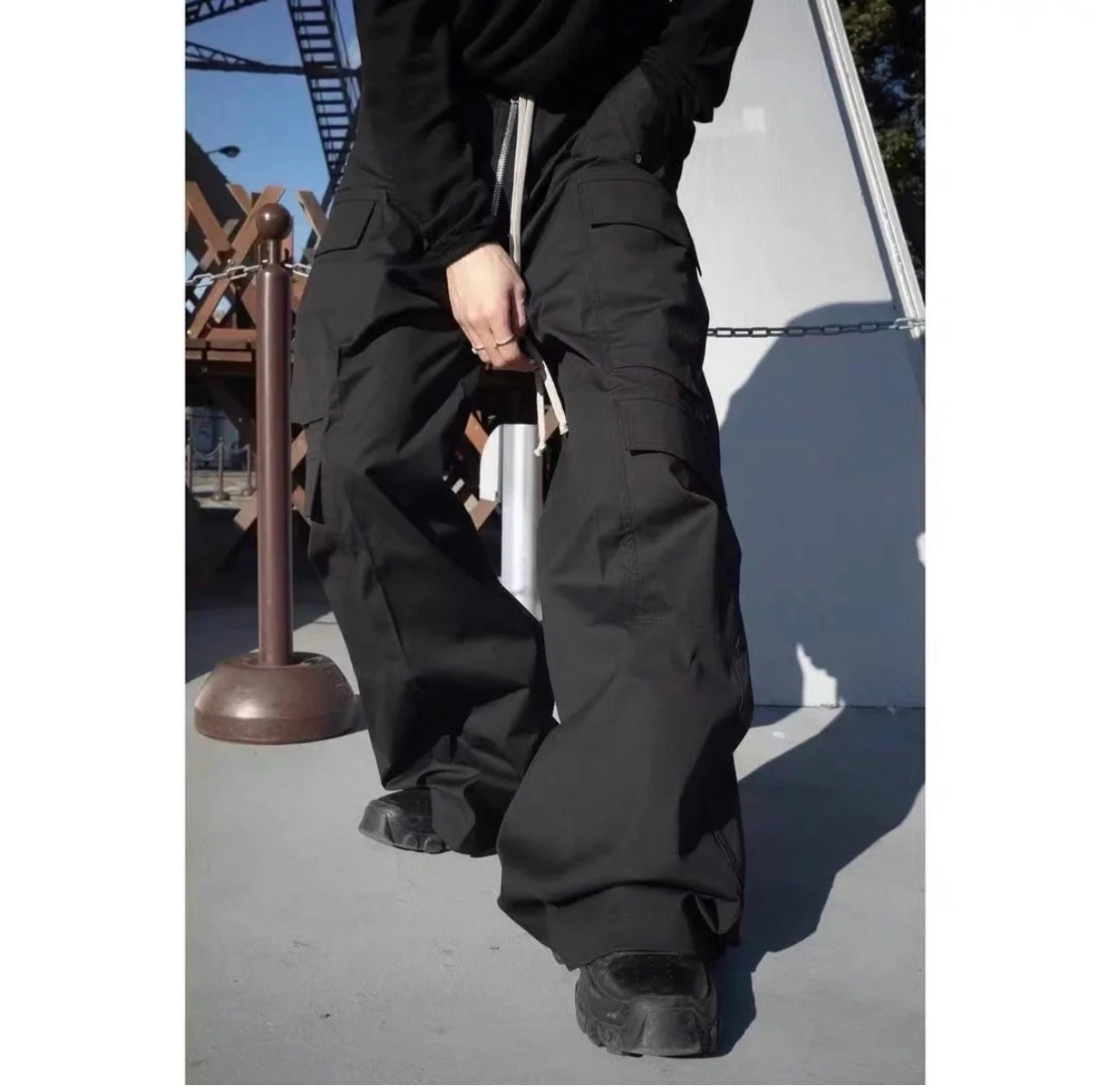 Jarvis Trousers Rick Owens acbt Woodcut Wide-leg Work Pants Flared Trousers - Size S 46 M 48 L 50