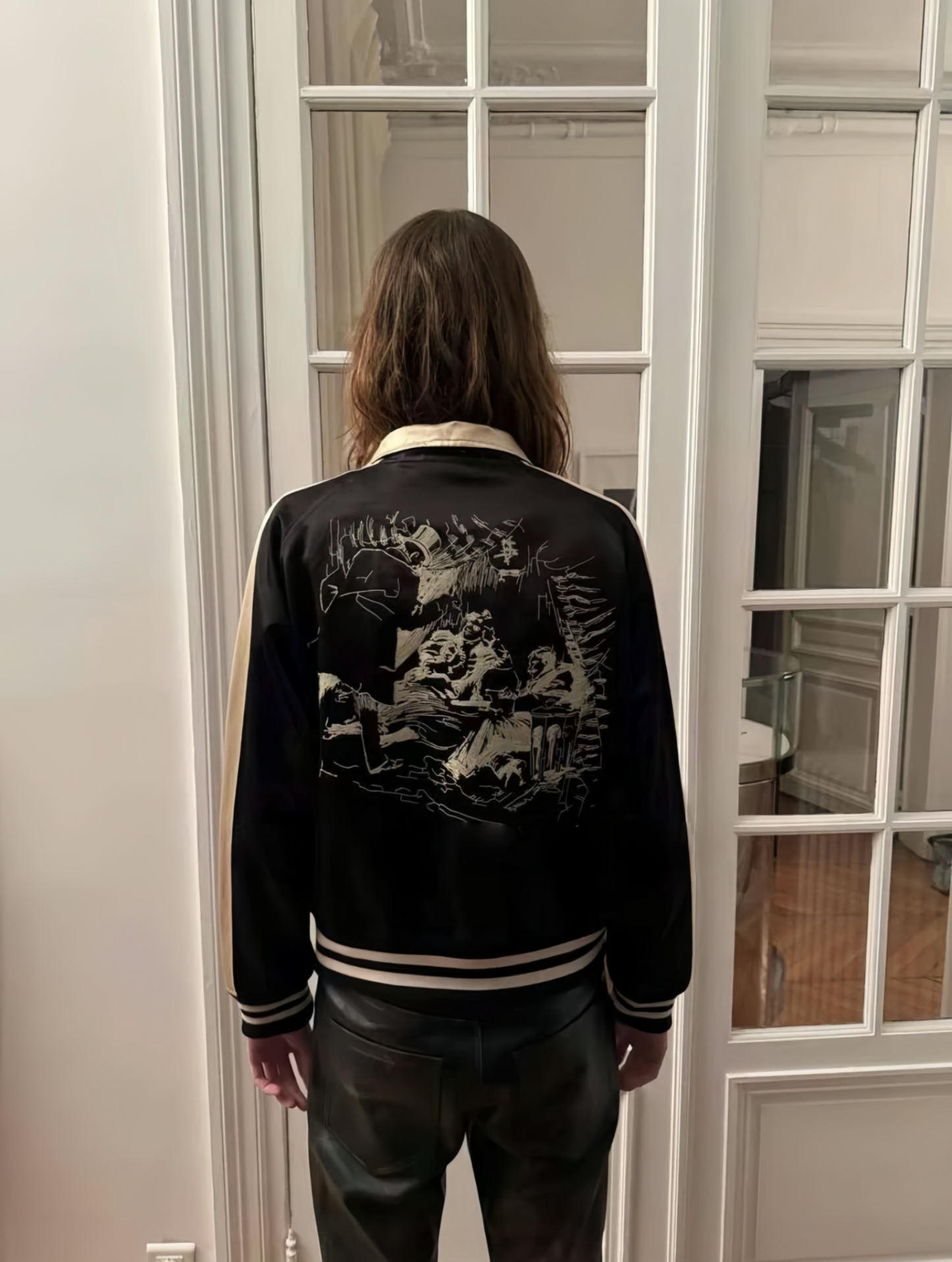 ERD AW24 ’Opium Den’ Varsity Jacket - Silk Court Embroidery Baseball Coat