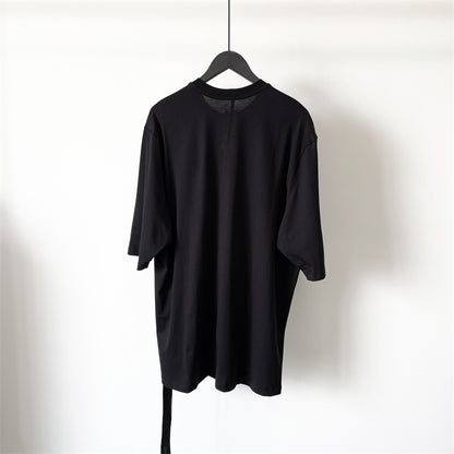 Dark Avant-garde Rick Owen Slogan RO Print Oversized Short Sleeve Tee