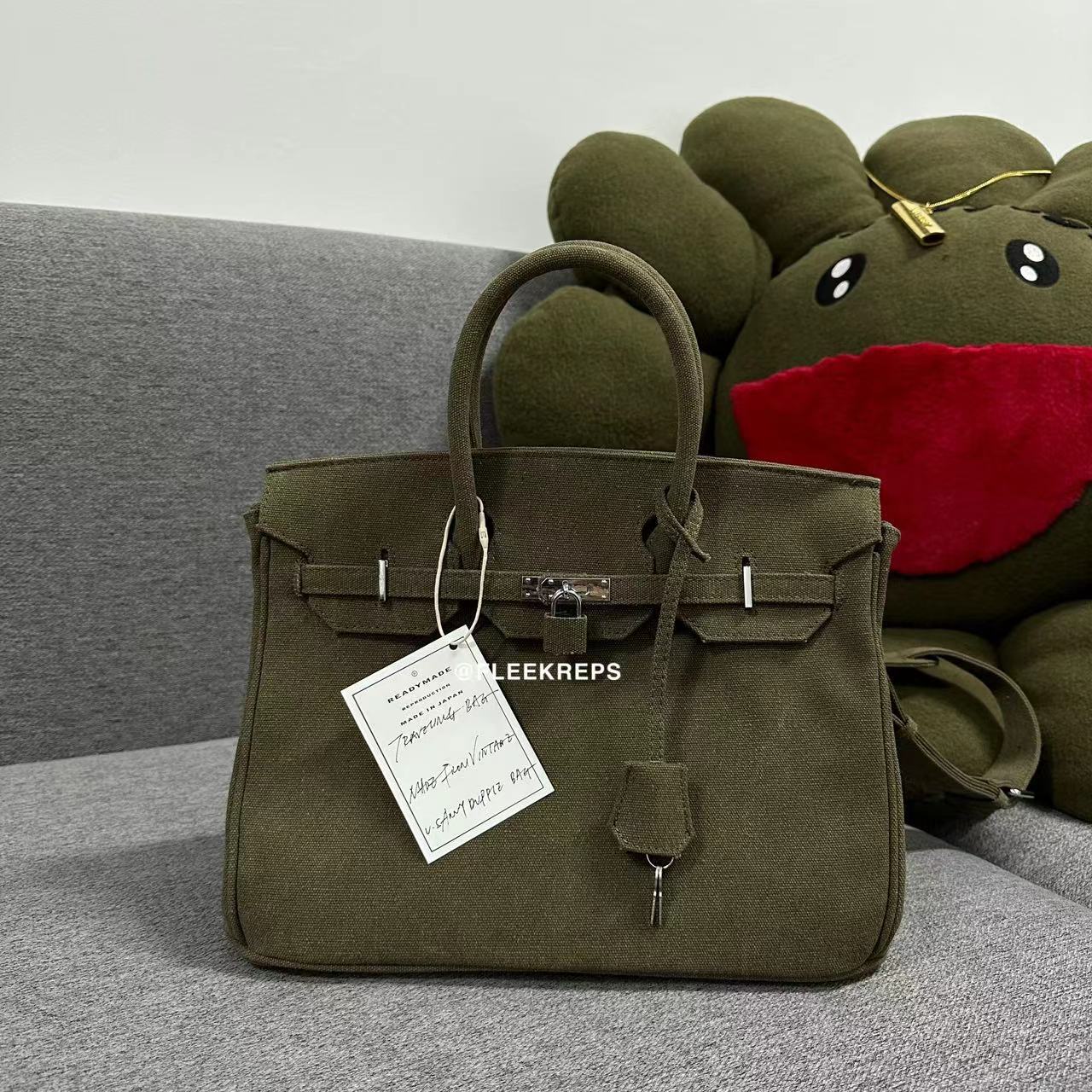 Remake Readymade Yuta Hosokawa Washed Canvas Birkin Bag - Large & Small Sizes