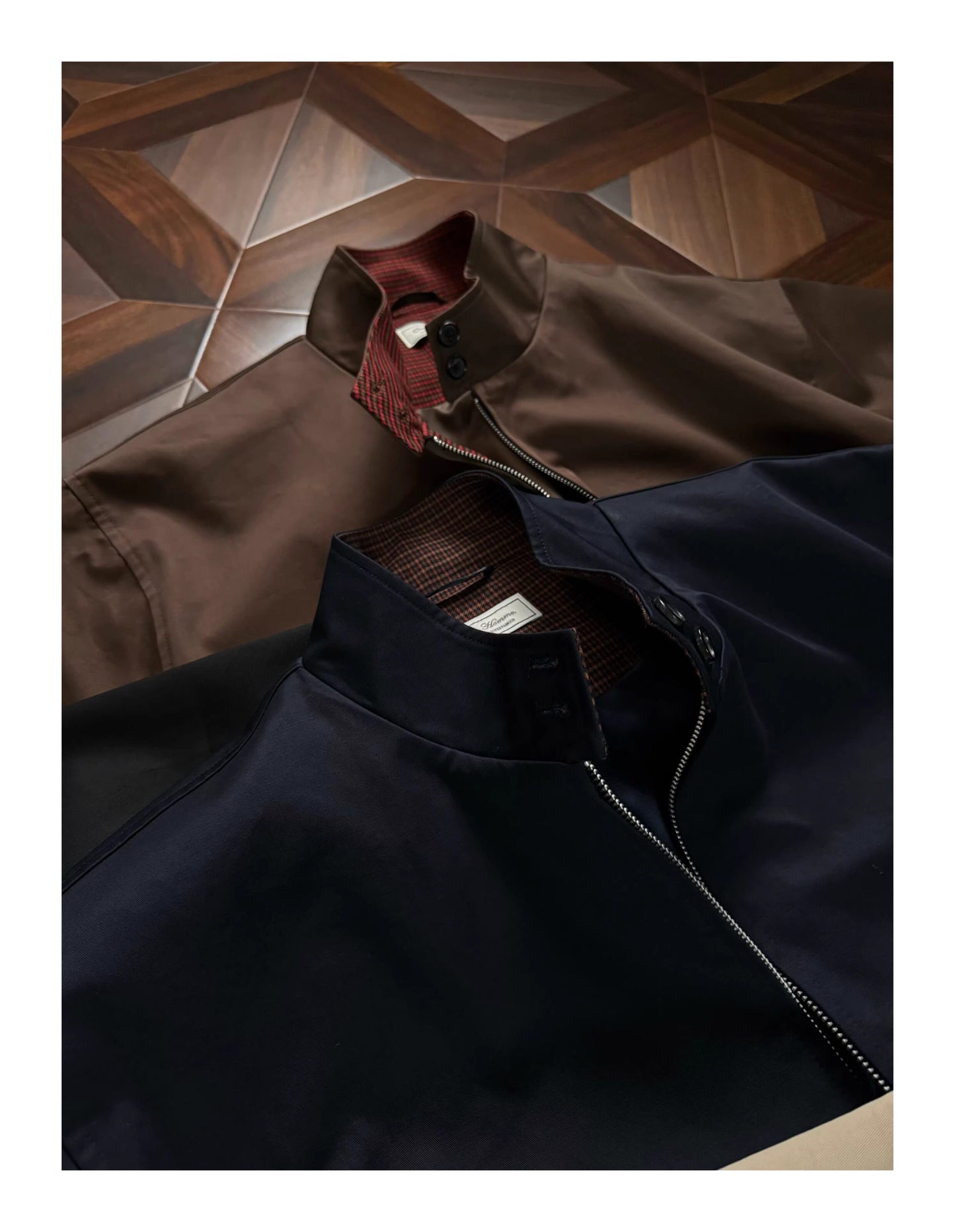 Oclin Classic G9 Harrington Jacket - Short Wide Fit Mercerized Cotton - Red Tartan Lined Vintage British Blouson - donclickin
