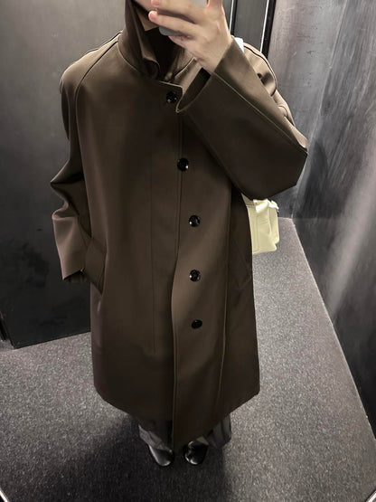 24FW Lemaire Wool Blend Coat – Heavyweight Raglan Long Trench