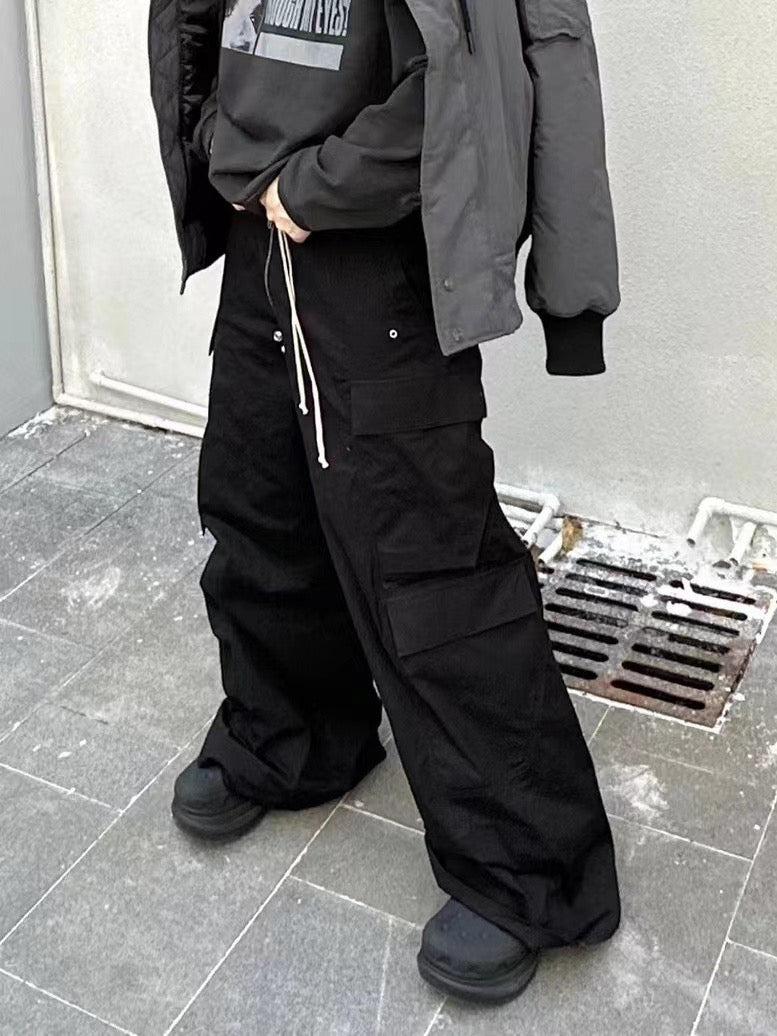 Jarvis Trousers Rick Owens acbt Woodcut Wide-leg Work Pants Flared Trousers - Size S 46 M 48 L 50