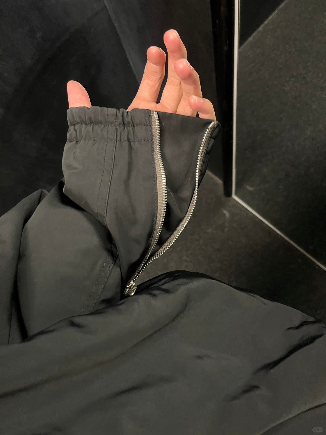 DVN AW24 Asymmetric Cocoon Zip Jacket - Nylon Utility Pants Set Oversized Pocket