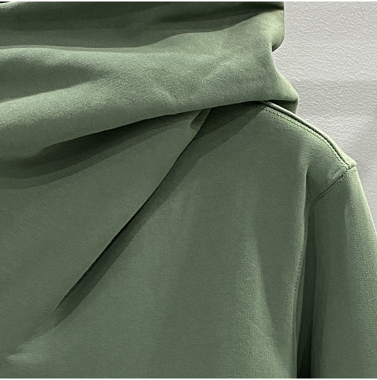 RO Dark Wizard Rick Owen Hoodie - Asymmetric Zip Avant-garde Black Winter Fleece