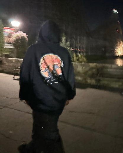 Vetements AW20 ’Hocus Pocus’ Pumpkin Print Zip Hoodie - Opium Pullover