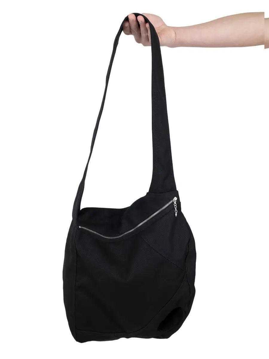 donclick Kiko Kostadinov 24SS Crossbody Bag – New Canvas Zip Shoulder Bag Unisex - Black