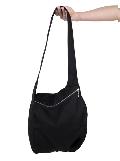 donclick Kiko Kostadinov 24SS Crossbody Bag – New Canvas Zip Shoulder Bag Unisex - Black