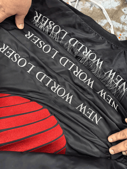 Hood By Air Fringe Bomber – HBA Embroidered Slogan Jacket