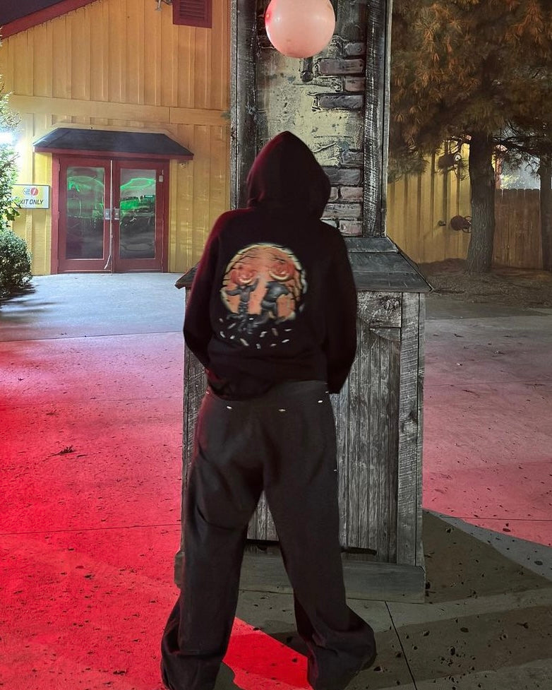 Vetements AW20 ’Hocus Pocus’ Pumpkin Print Zip Hoodie - Opium Pullover