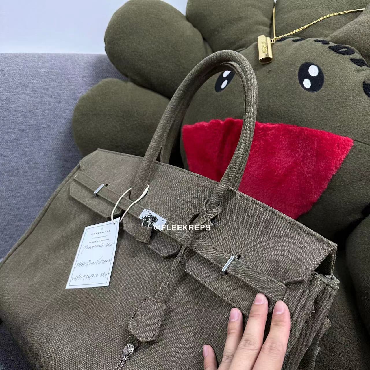 Remake Readymade Yuta Hosokawa Washed Canvas Birkin Bag - Large & Small Sizes