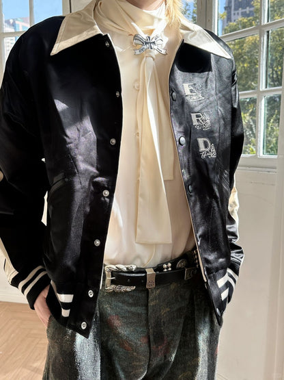 ERD AW24 ’Opium Den’ Varsity Jacket - Silk Court Embroidery Baseball Coat