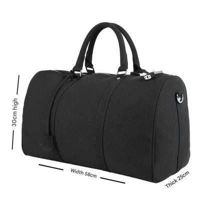 donclick Oversized Canvas ReadyMade Bucket Bag - Travel Tote & Shoulder Bag - Large Black
