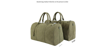 donclick Oversized Canvas ReadyMade Bucket Bag - Travel Tote & Shoulder Bag